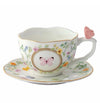 Easylife Dancing Butterflies Porcelain Teacup and Saucer - 240ml
