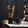 Ambra Gold Metal Arabic Calligraphy Oud Burner With a Box and a Picker - 14*14*28 cm