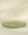 Redtag - Green Textured Glass Side Plate - 21cm