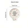 Heart-Shaped Ceramic Spoon Rest, White