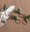 Botanical Leaves 4-Piece Napkin Ring Set - 12 cm