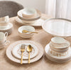 Solena 44-Piece New Bone China Dinner Set - Serves 6