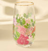 Summer Hot Flower Printed Highball Glass