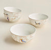 Courtyard 4-Piece New Bone China Serving Bowl Set - 12 cm