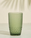 Redtag - Green Textured Glass Tumbler - 350ml