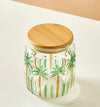 Lifestyle Palm Tree Embossed Glass Canister - 800 ml