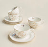 Courtyard 8-Piece- New Bone China Tea Set - 220 ml, Serves 4