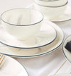 Mermer 18-Piece New Bone China Dinner Set - Serves 6