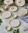 Kitchen Life 11-Piece Cherry Stackable Ceramic Breakfast Set - Serves 6