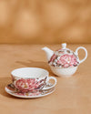 Redtag - White And Pink Floral Print Tea 3 Piece Set
