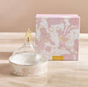 Raqiya Porcelain Date Saucer with Lid - 17.5 cm