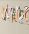 Vanilla Colored 33-Piece Heat-Resistant Silicone Spatula Kitchen Set - Fireproof Non-Stick
