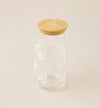 Daisy Print 2-Pieces Glass Tumbler with Straw Set
