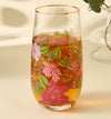 Summer Hot Flower Printed Highball Glass