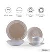 Armona 20-Pieces Dinner Set - Serves 4, Brown