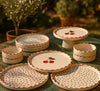 Kitchen Life 11-Piece Cherry Stackable Ceramic Breakfast Set - Serves 6