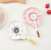 Heart-Shaped Ceramic Spoon Rest, White