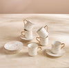 Raqiya 12-Piece Porcelain Cup and Saucer Set - 200 ml