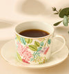 Summer Hot Flower Printed Ceramic Cup and Saucer Set
