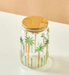Lifestyle Palm Tree Embossed Glass Canister - 1L