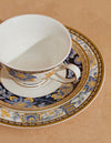 Redtag - Blue and Gold Patterned Breakfast Set (3 Pieces)
