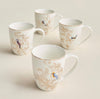 Courtyard 4-Piece New Bone China Mug Set - 320 ml