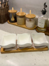 Redtag 4-Pieces Serving Dish with Bamboo Tray