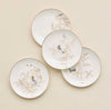 Courtyard 4-Piece New Bone China Appetiser Plate Set - 19 cm