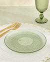 Redtag - Green Textured Glass Dinner Plate - 27cm