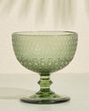 Redtag - Green Textured Glass Dessert Cup - 250ml