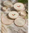Kitchen Life 11-Piece Cherry Stackable Ceramic Breakfast Set - Serves 6