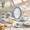 Zahri 32-Piece New Bone China Dinner Set - Serves 6