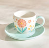 Heidi Ceramic Espresso Cup and Saucer Set - 120 ml