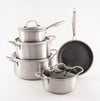 Alberto Stainless Steel Cookware Set 9Pcs, Silver