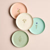 Garden Boho 4-Piece Porcelain Appetizer Plate Set - 19cm