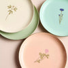 Garden Boho 4-Piece Porcelain Appetizer Plate Set - 19cm