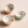 Garden Boho 4-Piece Porcelain Bowl Set - 12cm