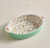 Garden Boho Porcelain Oval Baking Dish - 27 cm