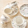 Sirin 12-Piece Porcelain Espresso Cup and Saucer Set - 90 ml, Serves 6