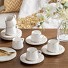 Kimi 12-Piece New Bone China Tea Cup and Saucer Set - 190 ml, Serves 6