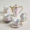 Ivy 13-Piece Porcelain Tea Set - 800 ml, Serves 6