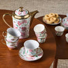Ivy 13-Piece Porcelain Tea Set - 800 ml, Serves 6