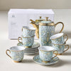 Bella 13-Piece Porcelain Tea Set - 800 ml, Serves 6