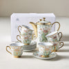 Maya 13-Piece Porcelain Tea Set - 800 ml, Serves 6
