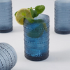 La Mesa 4-Pieces Highball Glass Set, Dark Blue — 7.5x7.5x12.5cm