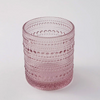 La Mesa 4-Pieces Glass Tumbler Set, Pink — 8x10cm