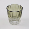 La Mesa 4-Pieces Embossed Tumbler Glass Set, Ombre Green - 8.5x8.5x8.7cm