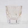 La Mesa 4-Pieces Embossed Tumbler Glass Set, Ombre Light Brown - 8.5x8.5x8.7cm