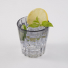 La Mesa 4-Pieces Embossed Tumbler Glass Set, Ombre Grey - 8.5x8.5x8.7cm