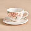 Rosette Ceramic Cup and Saucer Set - 220 ml